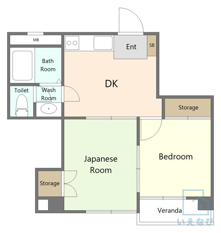 第3コーポリベラ(2DK/3階)の間取り写真