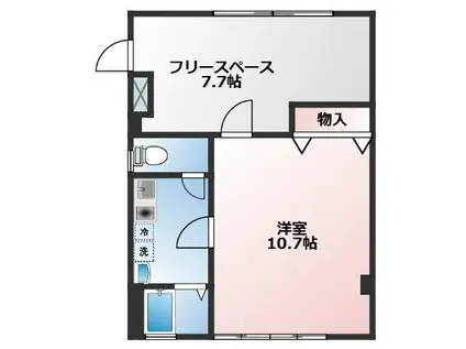 Gレジデンスファースト(1SK/1階)の間取り写真