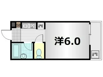 サンシーガルI(1K/2階)の間取り写真