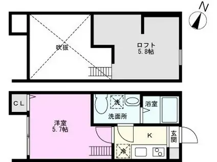AMAY-KUFU(1K/1階)の間取り写真