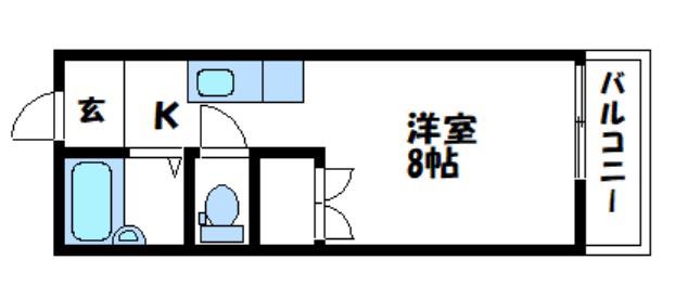 エクセル南本庄(ワンルーム/1階)の間取り写真
