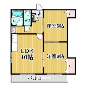 リアライズ東栄町(2LDK/5階)の間取り写真