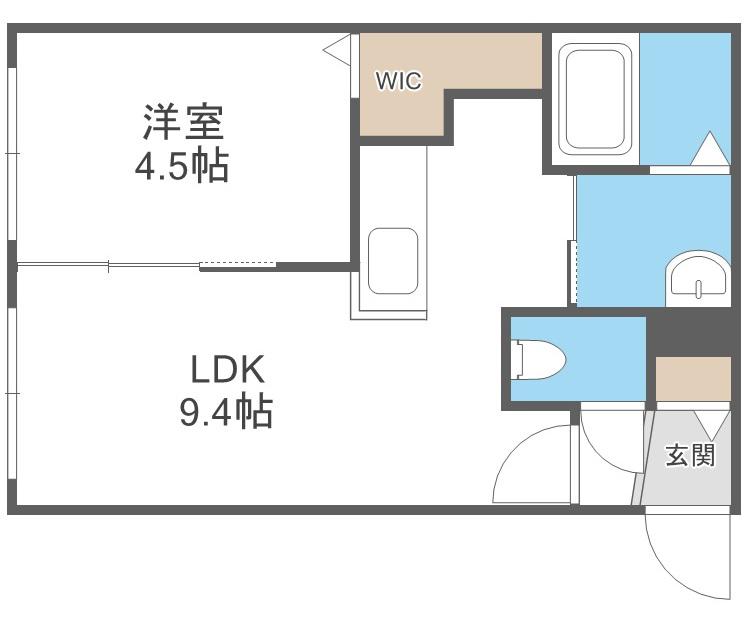 MAISON DE HIRO(1LDK/1階)の間取り写真