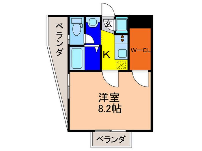 ビガーポリス133宝塚(1K/5階)の間取り写真