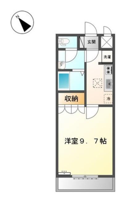 和光一I(1K/2階)の間取り写真