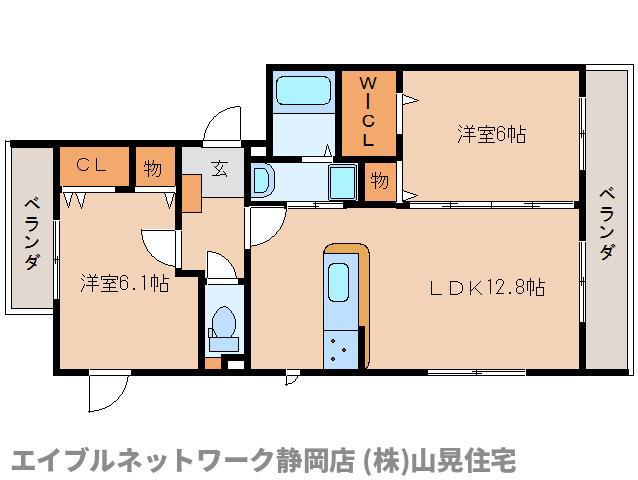 メゾン・ド・モンターニュ(2LDK/1階)の間取り写真