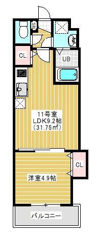 金太郎ヒルズ255(1LDK/6階)の間取り写真