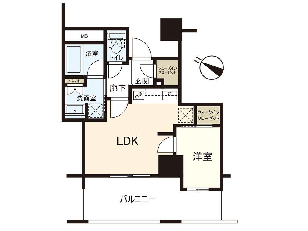 シエリアタワー仙台青葉通(1LDK/3階)の間取り写真