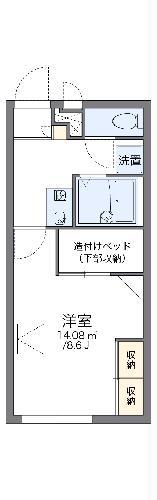 レオパレスさくらC(1K/1階)の間取り写真