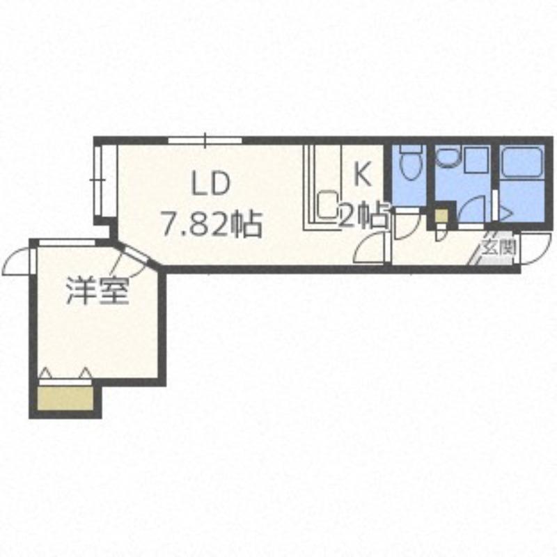 ラ・フォレスタII(1LDK/2階)の間取り写真