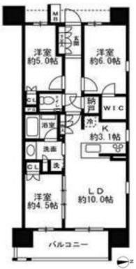 プレミスト千代田神田佐久間町(3SLDK/14階)の間取り写真