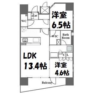 LA VITA AOI(2LDK/11階)の間取り写真