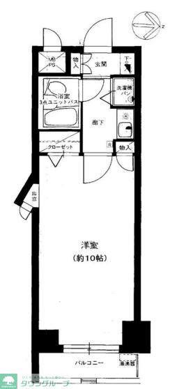 ライオンズマンション座間第2(ワンルーム/3階)の間取り写真