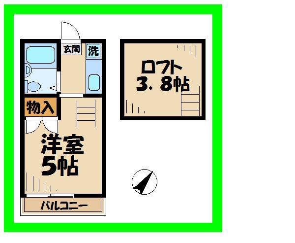 クオーレ(1K/1階)の間取り写真
