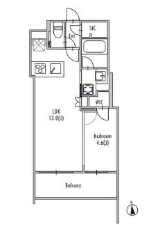 GRAN PASEO西麻布 グランパセオ西麻布(1LDK/4階)の間取り写真