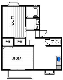 メゾンフォルムA(2DK/1階)の間取り写真