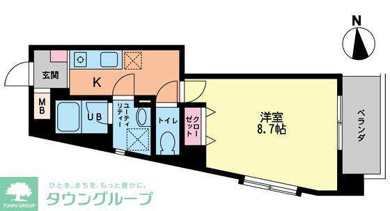 Mステージ東府中(1K/3階)の間取り写真