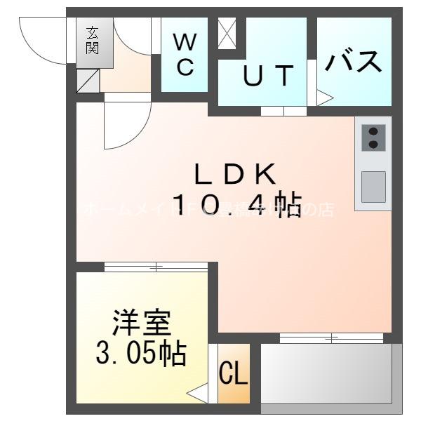 JACK HANADAI(1LDK/1階)の間取り写真