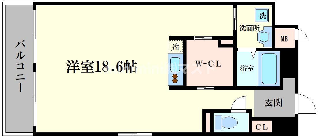 WOLF PACK APARTMENT(ワンルーム/5階)の間取り写真