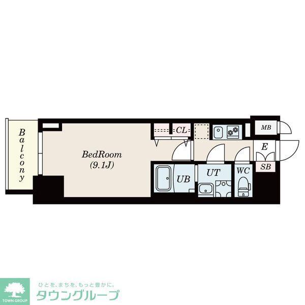 S-RESIDENCE東別院(1K/6階)の間取り写真