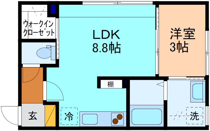 INTEGRAL NODE(1LDK/2階)の間取り写真