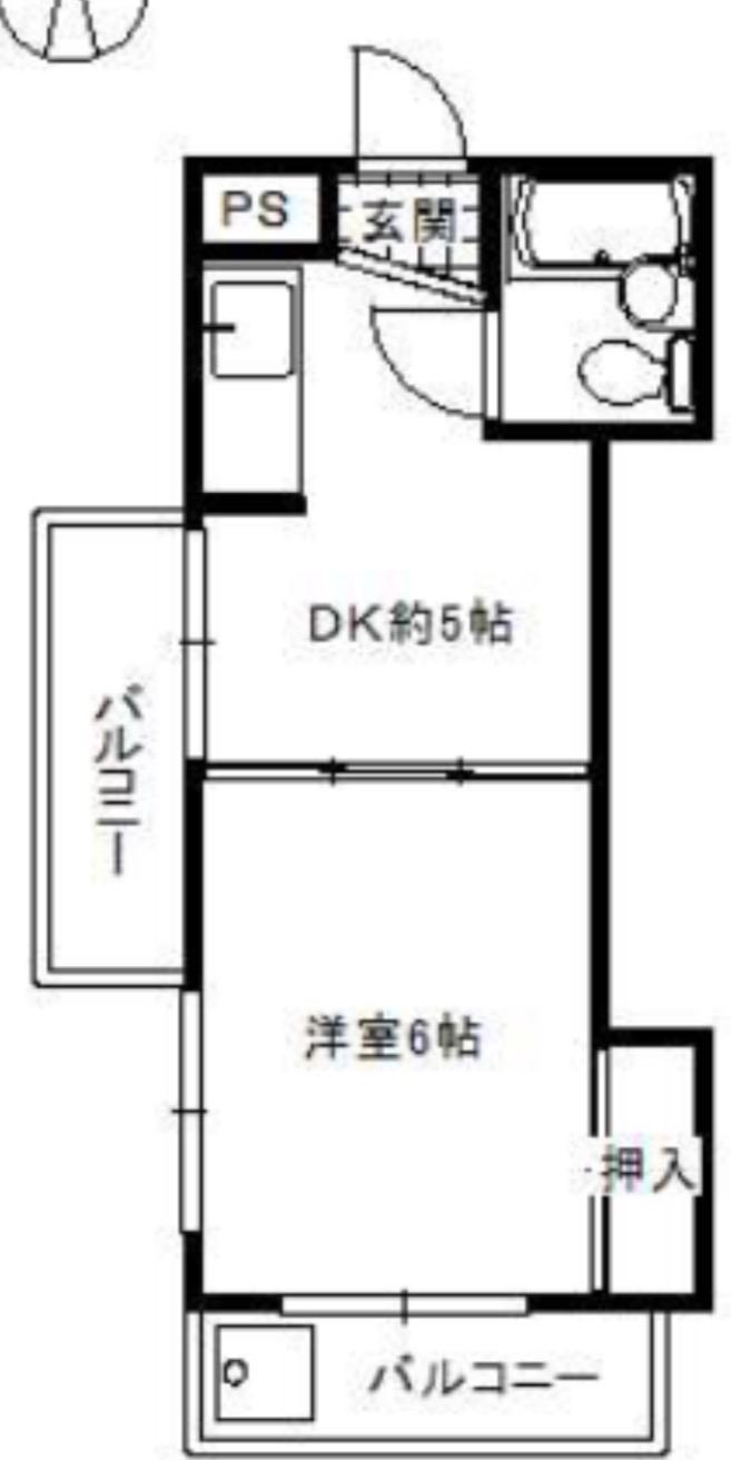 フレール千里(1DK/2階)の間取り写真