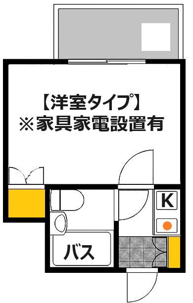 エイトバレー河原町(1K/4階)の間取り写真
