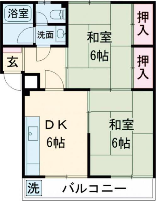 上穂ロイヤルハイツ(2DK/3階)の間取り写真