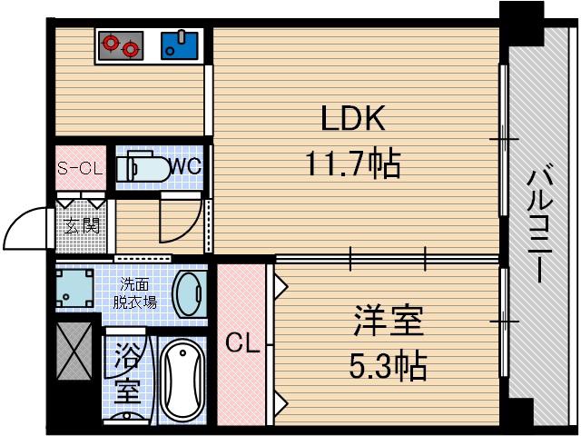 BONNE RECOLTE(1LDK/2階)の間取り写真