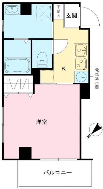 みおつくし堂島II(1K/2階)の間取り写真