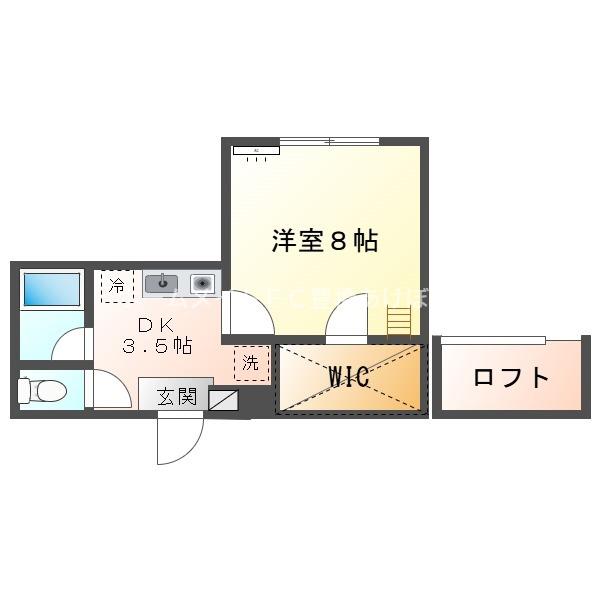 セザンヌ王ヶ崎(1DK/1階)の間取り写真