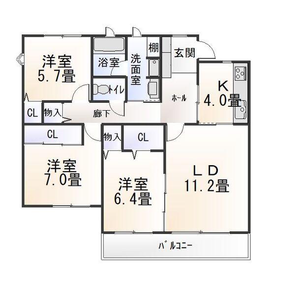 マストプラスI(3LDK/2階)の間取り写真