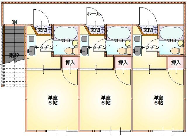 プエルタ桜ヶ丘(1K/2階)の間取り写真