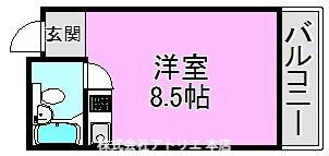 エイチ・ツー・オー高井田ビル(ワンルーム/5階)の間取り写真