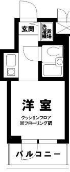 扶桑ハイツ経堂(ワンルーム/4階)の間取り写真