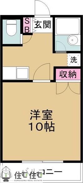 メゾンドエスポワール(1K/2階)の間取り写真