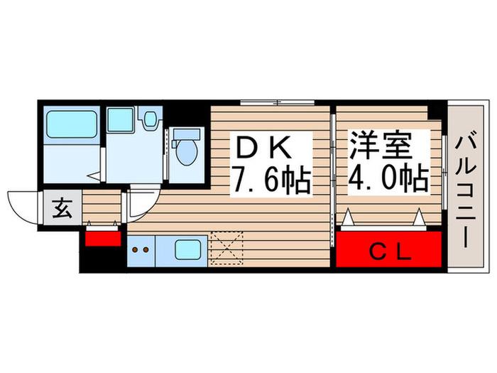 コネクトパーク南初富(1DK/2階)の間取り写真