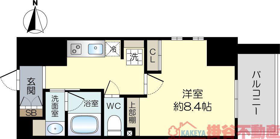 グラン長久茨木(1K/6階)の間取り写真