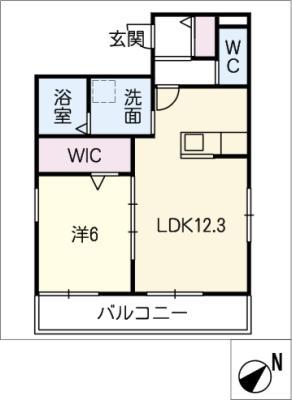 コンフォルト本山(1LDK/1階)の間取り写真