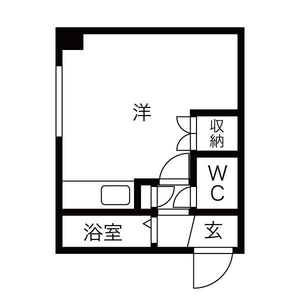 CLV札幌(ワンルーム/4階)の間取り写真
