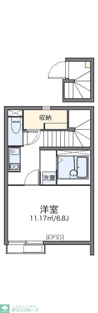 レオネクスト要町III(1K/2階)の間取り写真