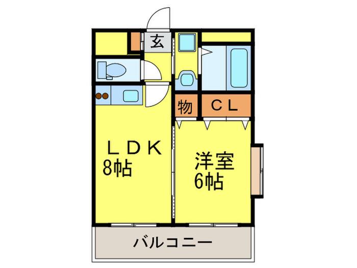 サザンコート塩原(1LDK/7階)の間取り写真