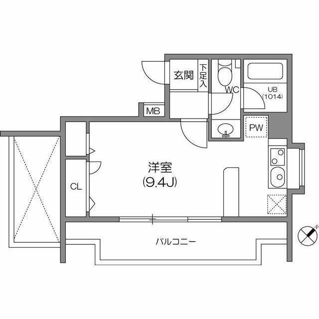 ルクレ森下レジデンス(ワンルーム/6階)の間取り写真