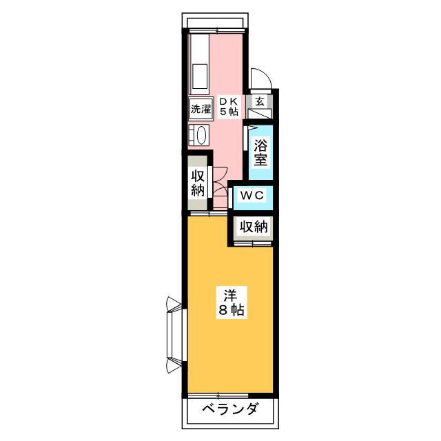 コーポハウスカモン(1K/3階)の間取り写真