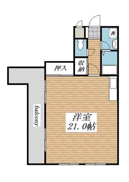 プレアール金田(ワンルーム/4階)の間取り写真
