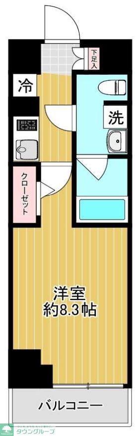 SHOKEN RESIDENCE高島平I(1K/4階)の間取り写真