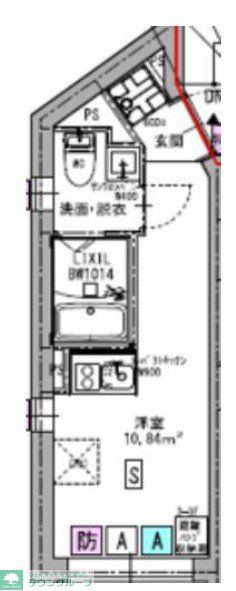 クレドコート高円寺(ワンルーム/4階)の間取り写真
