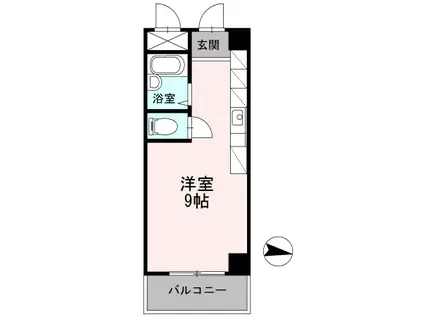 ユニヴェール(ワンルーム/7階)の間取り写真