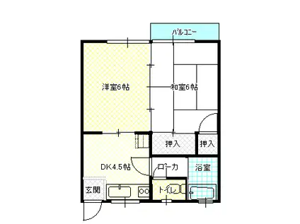 みゆきハイム(2K/2階)の間取り写真