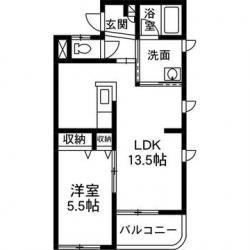 サンライフケンズヴィラ(1LDK/3階)の間取り写真